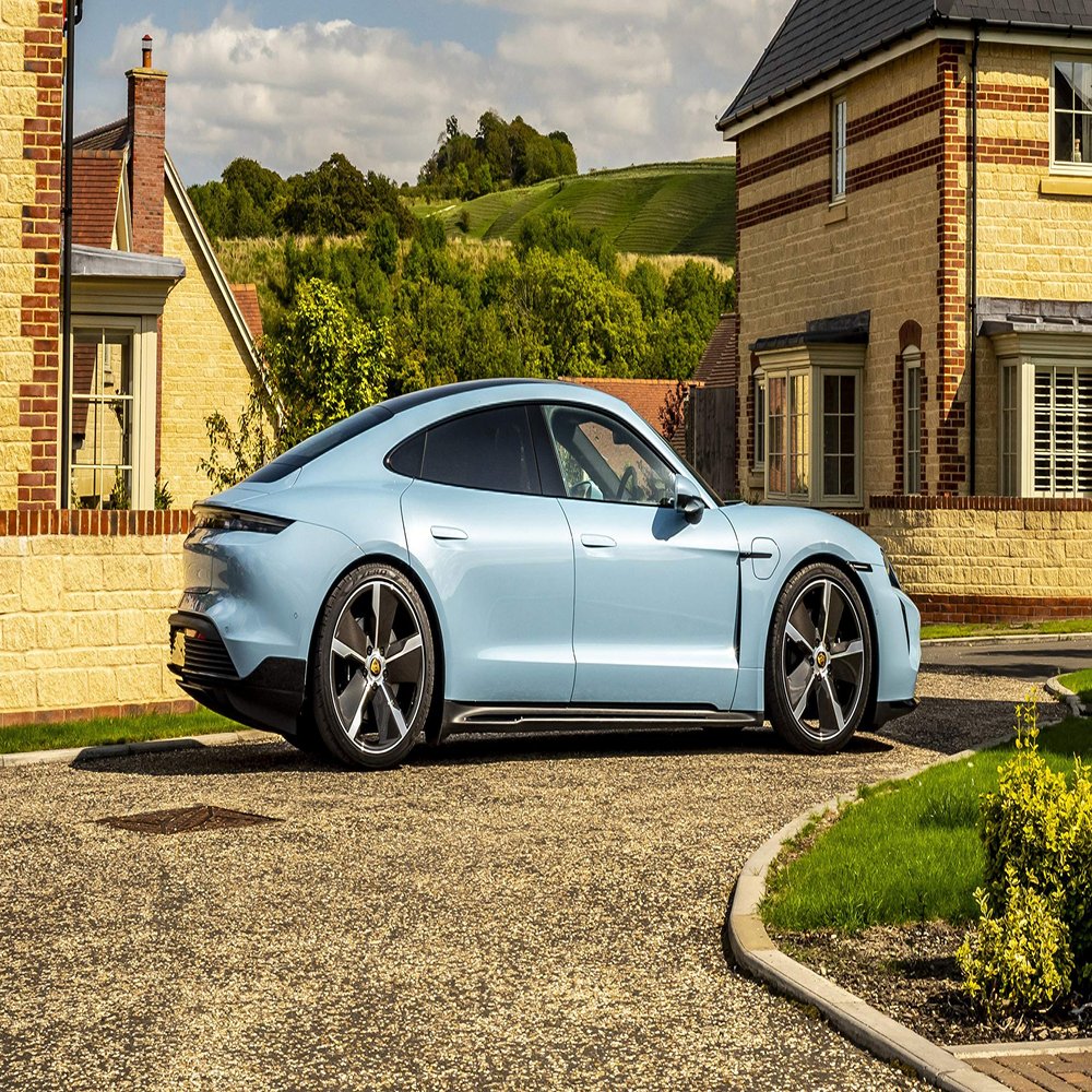 Iconic Arts Laminated 42x24 Poster: Porsche taycan 4s 2021 4k hd Cars HD