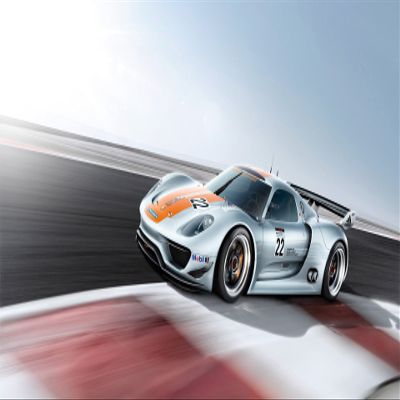 Iconic Arts Laminated 42x24 Poster: Porsche 918 RSR Speed HD