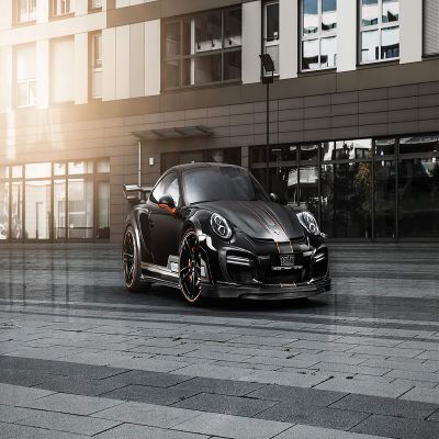 Iconic Arts Laminated 42x24 Poster: techart Porsche 911 Turbo gt Street r 2017 Wide