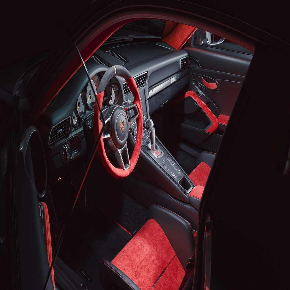Iconic Arts Laminated 42x24 Poster: Porsche 911 gt2 rs Interior HD