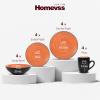 HomeVss, Stoneware Sonoma 16pc Dinnerware Set, Black + Speckled Spin Wash Orange view 2
