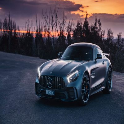 Iconic Arts Laminated 42x24 Poster: Mercedes amg gt r 2018 hd 4k HD