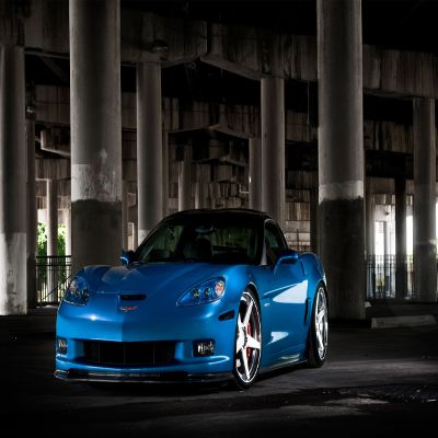Iconic Arts Laminated 42x24 Poster: Chevrolet Corvette c6 zr1 car Wide