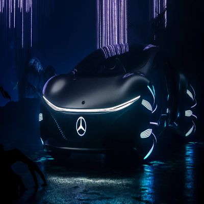 Iconic Arts Laminated 42x24 Poster: 2020 Mercedes Benz Vision avtr 4k HD