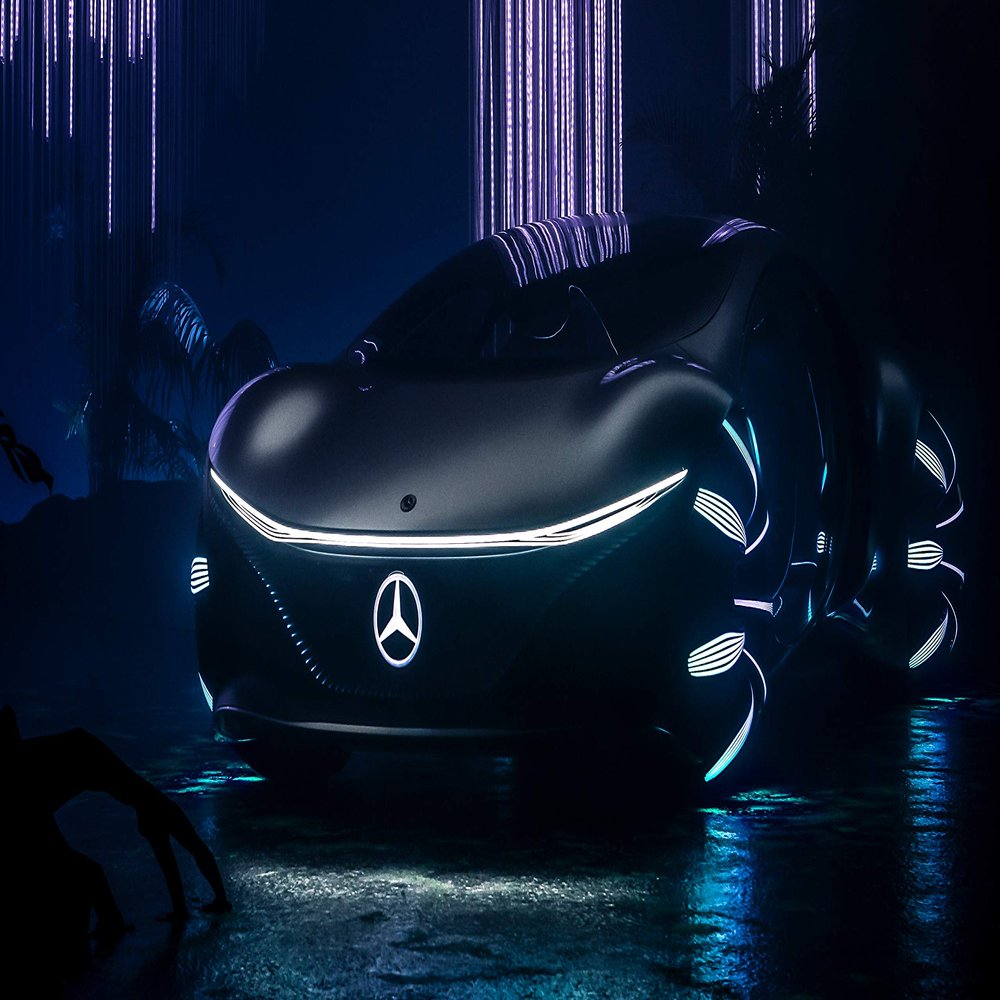 Iconic Arts Laminated 42x24 Poster: 2020 Mercedes Benz Vision avtr 4k HD