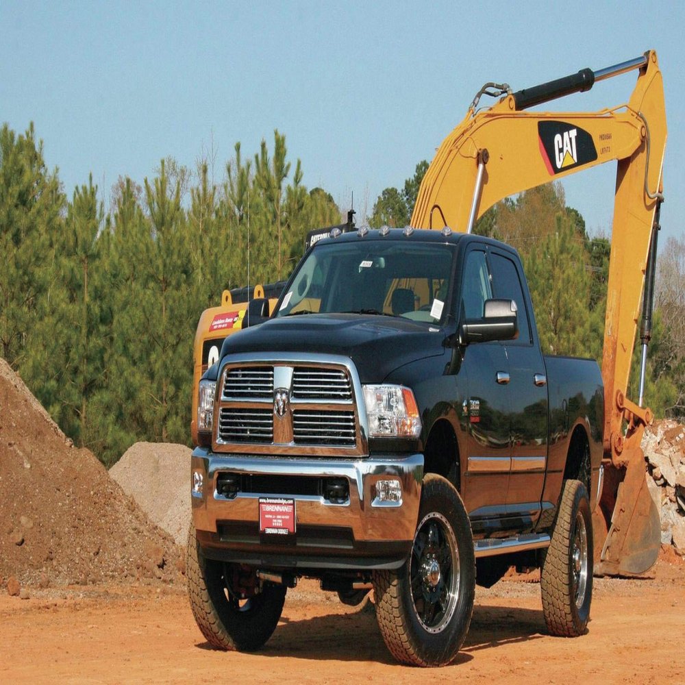 Iconic Arts Laminated 42x24 Poster: Black 2010 Dodge ram 2500 takuache Truck hd Cars HD
