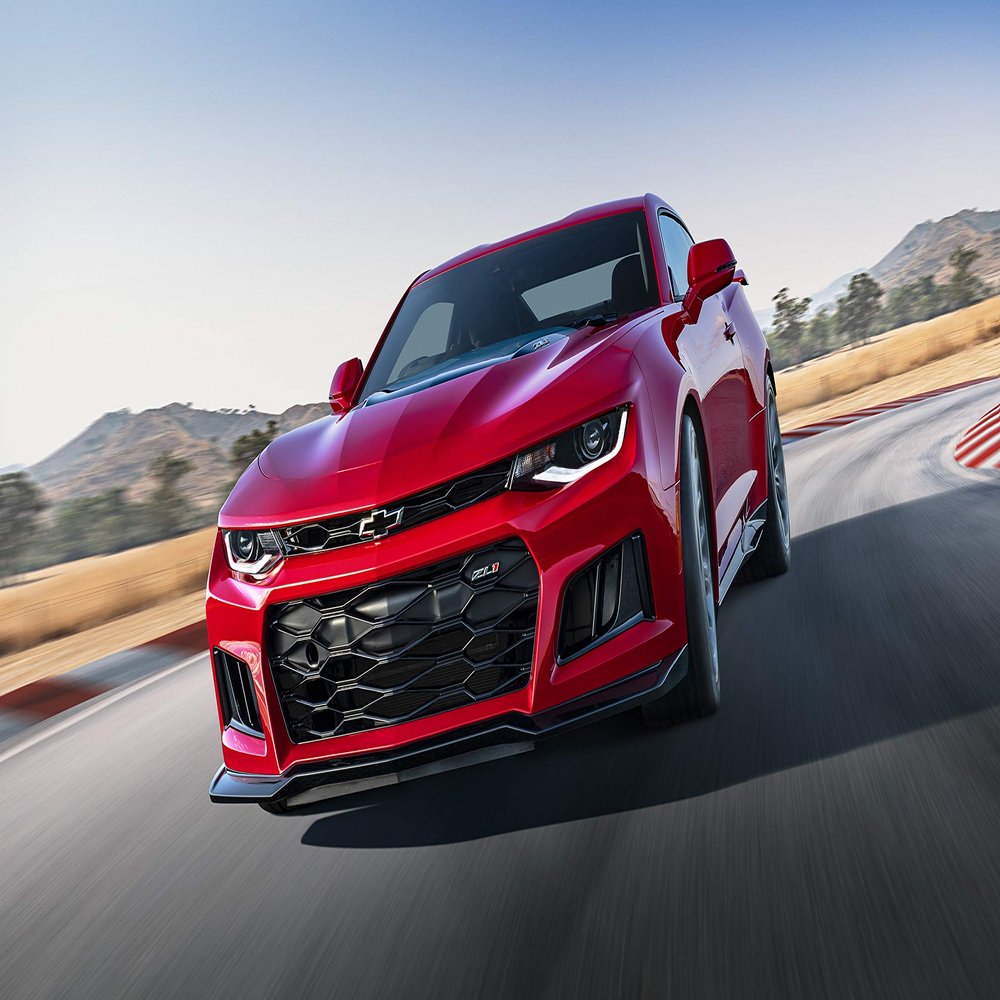 Iconic Arts Laminated 42x24 Poster: Chevrolet Camaro zl1 2019 4k HD