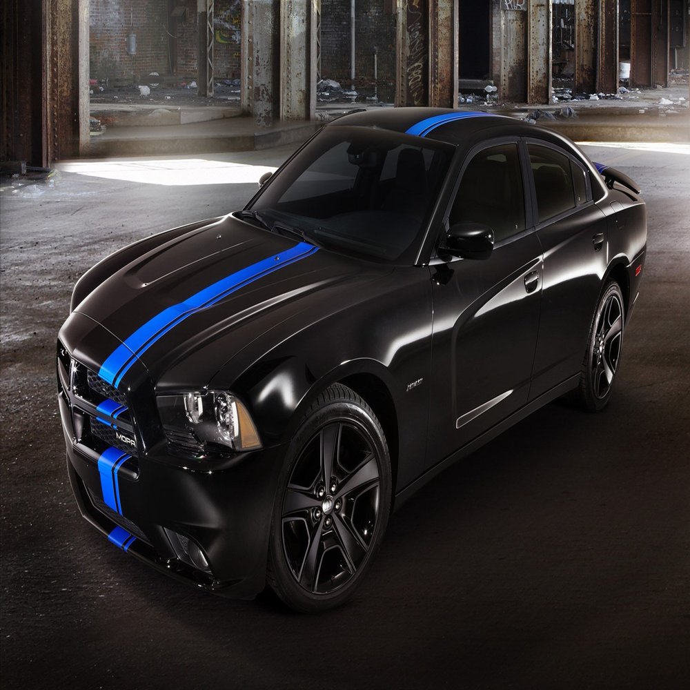 Iconic Arts Laminated 42x24 Poster: Dodge Charger Mopar 2011 Wide