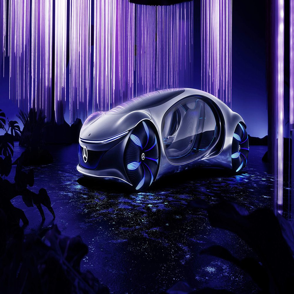 Iconic Arts Laminated 42x24 Poster: Mercedes Benz Vision avtr 2020 4k 8k 2 HD