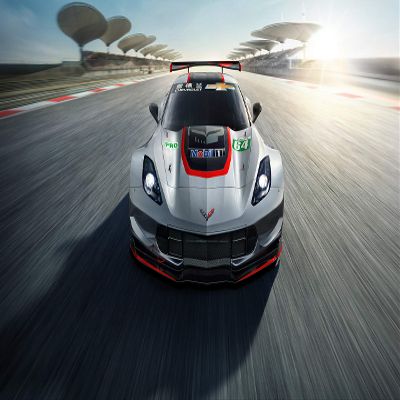 Iconic Arts Laminated 42x24 Poster: Chevrolet Corvette c7 r Redline 2019 HD