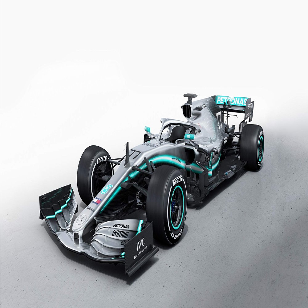 Iconic Arts Laminated 42x24 Poster: Mercedes amg f1 w10 eq Power f1 2019 4k HD