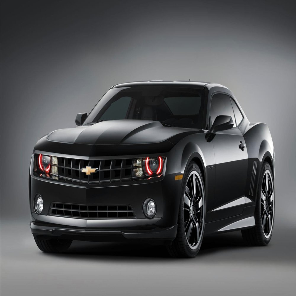 Iconic Arts Laminated 42x24 Poster: Chevrolet Camaro Black Concept 3 Wide