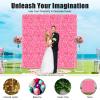 10 PCS Flower Wall Panel 24" x 16" Artificial Flowers Wall Decoration Decorative Hydrangea Flower Panels Walls for Home Party Wedding Christmas Festival Photo Backgdrop Decor (10 PCS, Pink) view 3