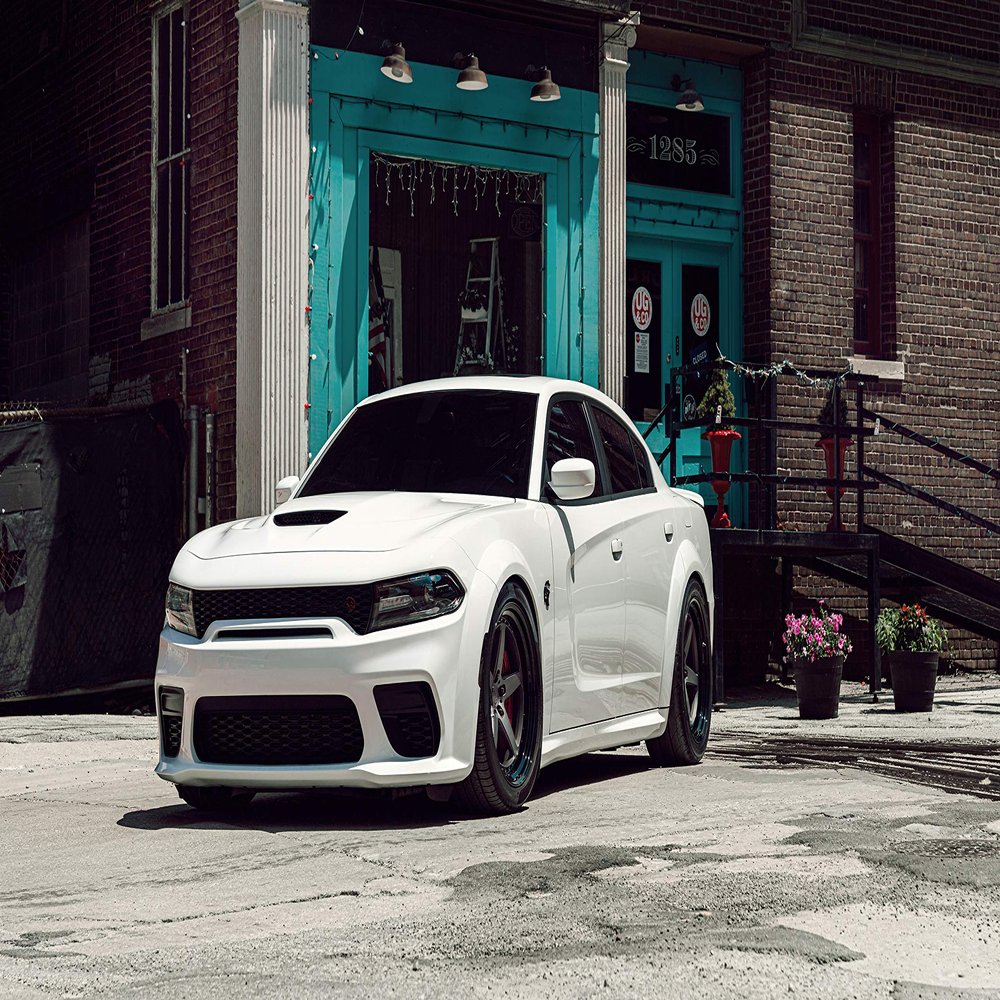 Iconic Arts Laminated 42x24 Poster: Dodge Hellcat widebody 4k 5k hd Cars HD