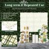 10 PCS Flower Wall Panel Artificial Flowers Wall Decoration 24" x 16" Decorative Hydrangea Flower Panels Wall for Home Party Wedding Christmas Festival Photo Backgdrop Decor (10 PCS, White) view 2