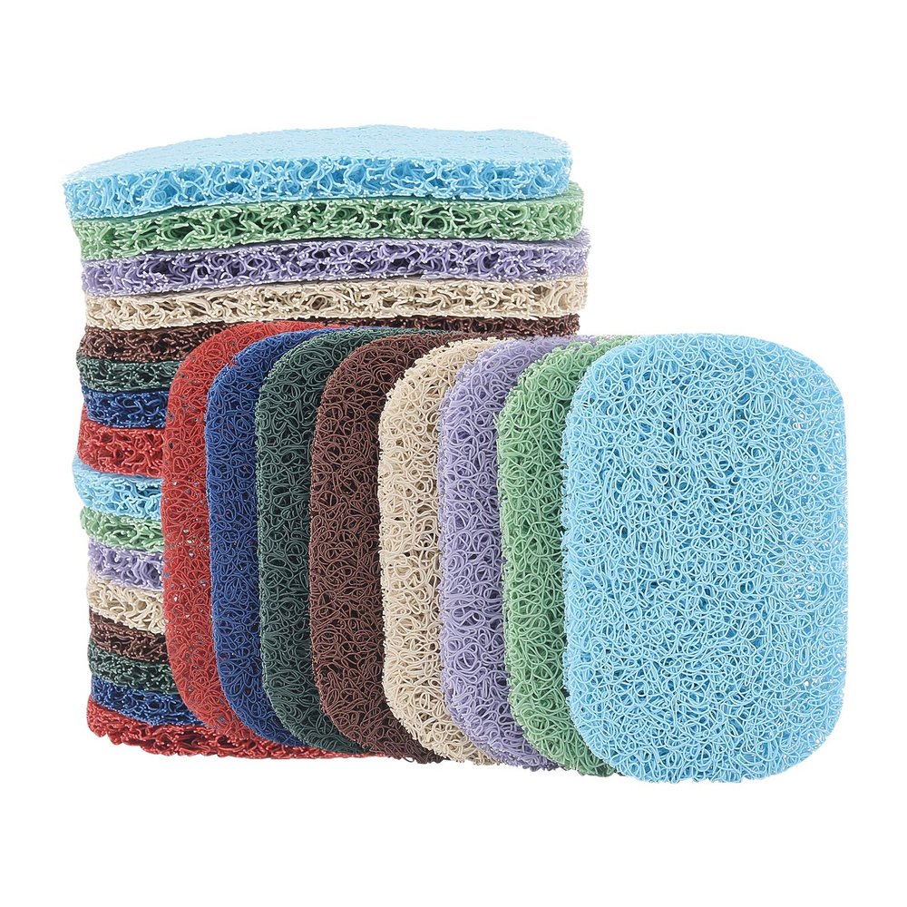 AHANDMAKER Soap Lift Pad, 16 Pcs 8 Colors Soap Saver Soap Dish Holder Accessory Drains Water, Circulates Air, Extends Soap Life for Bathroom, Kitchen, Office, Gym
