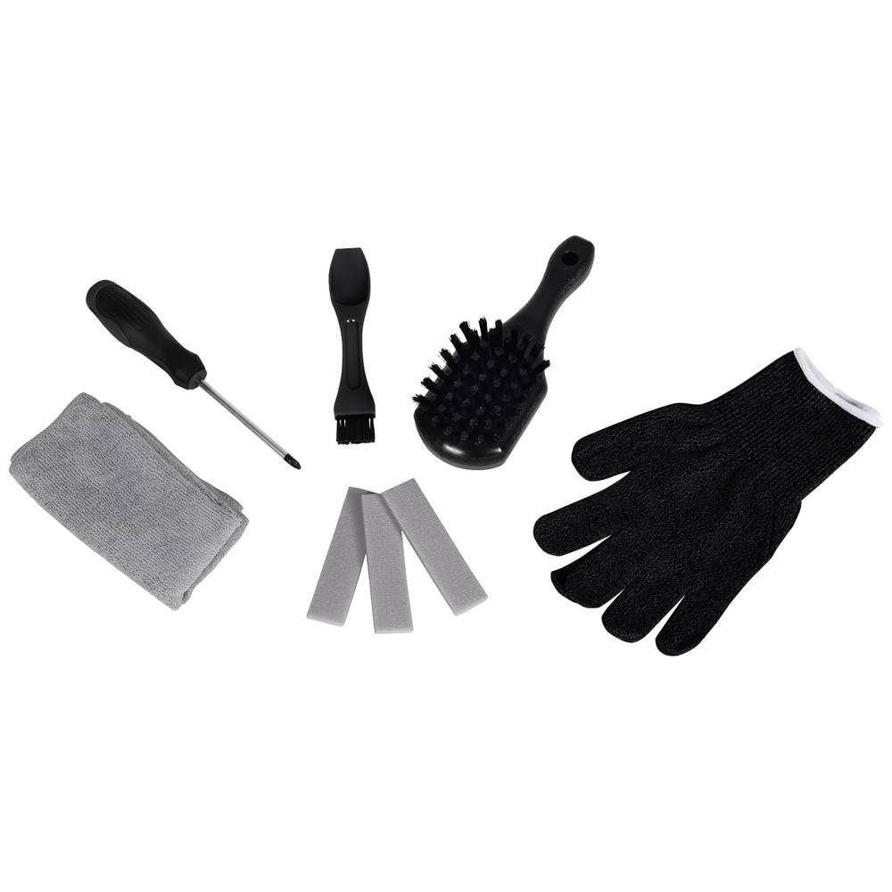 Original Einhell Robot Lawn Mower Cleaning set (for cleaning + maintenance of all Einhell robot lawn mowers, scouring pad, spatula, brushes, screwdriver, microfiber cloth, gloves)