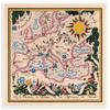 Antiguos Maps - Set of Five (5) Parisian Pictoral Maps of Africa (Afrique), Asia (Chine), America (Amerique), Europe and the World by Lucien Boucher circa 1931 - measures 24 inches x 24 inches (610 mm x 610 mm) view 3