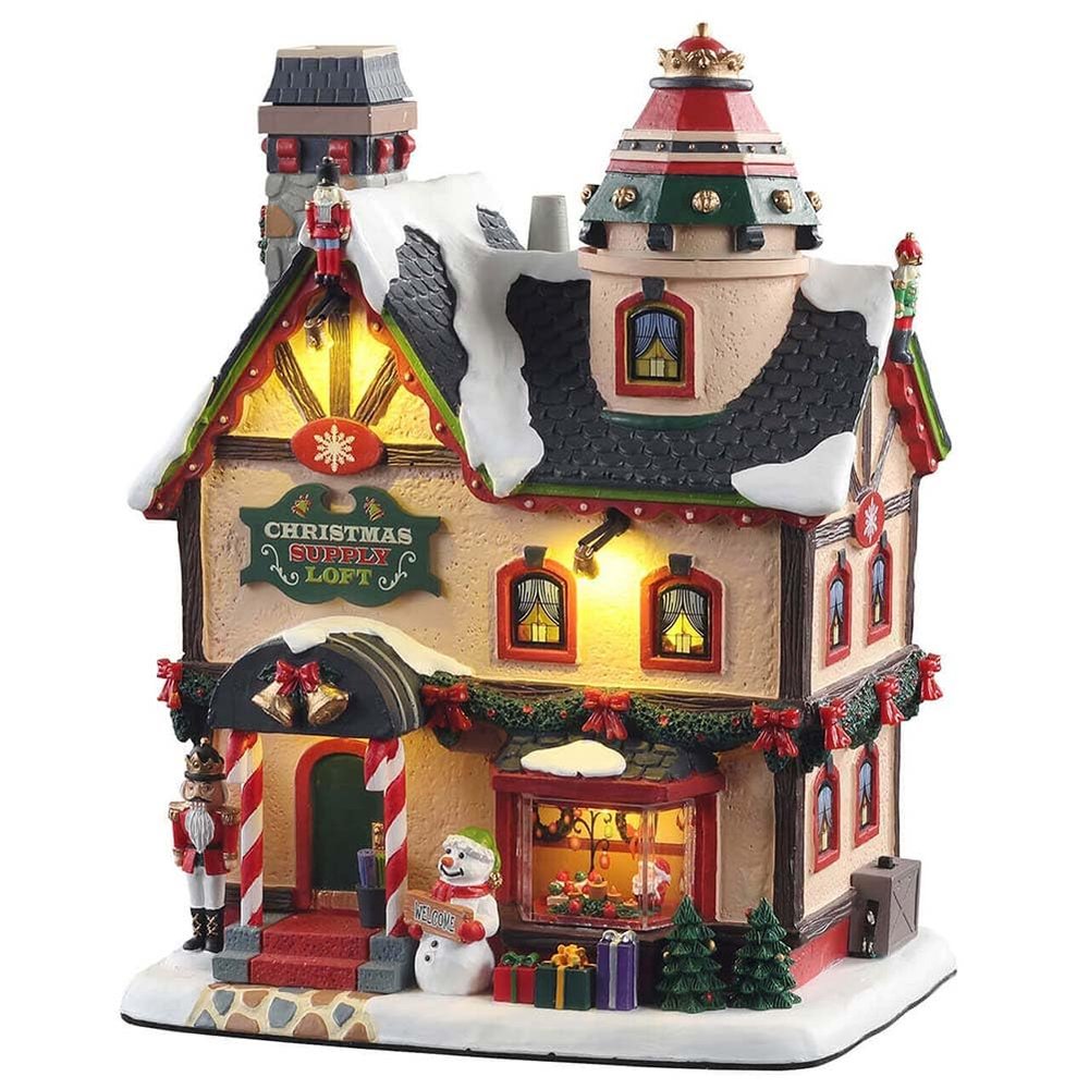 Lemax 15741 Christmas Supply Loft Village, Multicolor