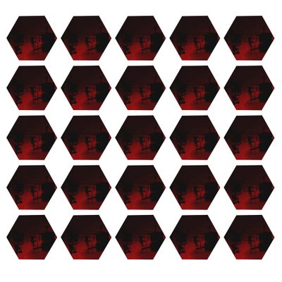 25 Pack Acrylic Mirror 3" Dark Red Hexagon .118" Thick No Adhesive Reflective Pieces Perfect for DIY Arts and Crafts School Projects Home or Office Decor Special Events by Marketing Holders