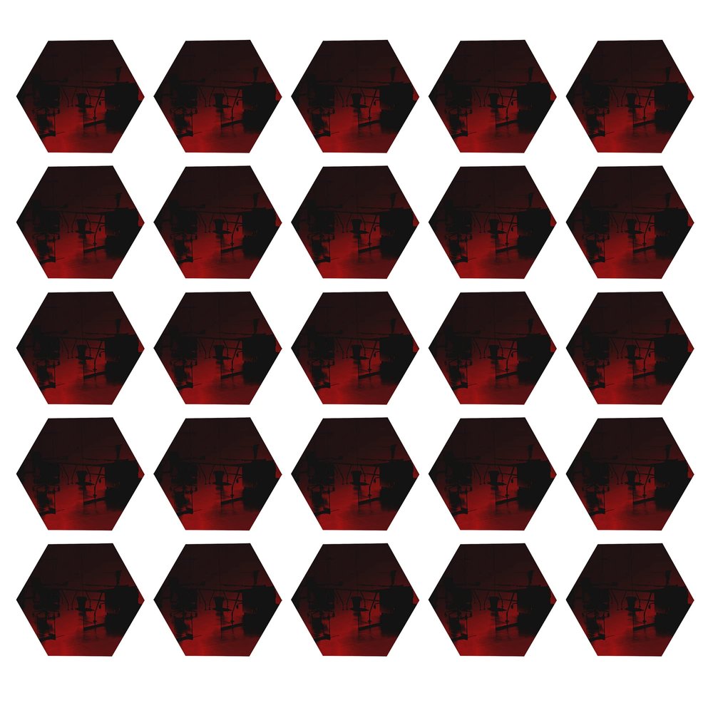 25 Pack Acrylic Mirror 3" Dark Red Hexagon .118" Thick No Adhesive Reflective Pieces Perfect for DIY Arts and Crafts School Projects Home or Office Decor Special Events by Marketing Holders