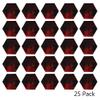 25 Pack Acrylic Mirror 3" Dark Red Hexagon .118" Thick No Adhesive Reflective Pieces Perfect for DIY Arts and Crafts School Projects Home or Office Decor Special Events by Marketing Holders view 2