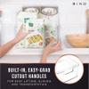 BINO | Plastic Bins, Large - 2 Pack | THE LUCID COLLECTION | Multi-Use| Built-In Handles | BPA-Free | Clear Storage Containers | Fridge Organizer | Pantry & Home Organization view 3
