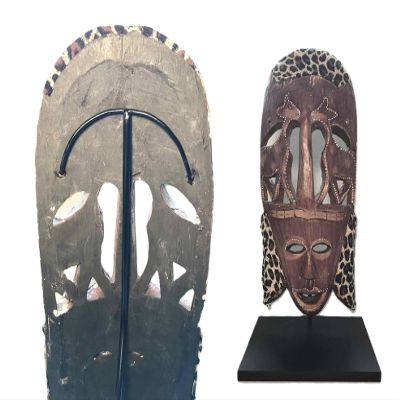 Clearco Decorative Mask Display Stand for African and Tribal Masks, Artifacts, Dolls, Statues, for displays, shows and art exhibits.