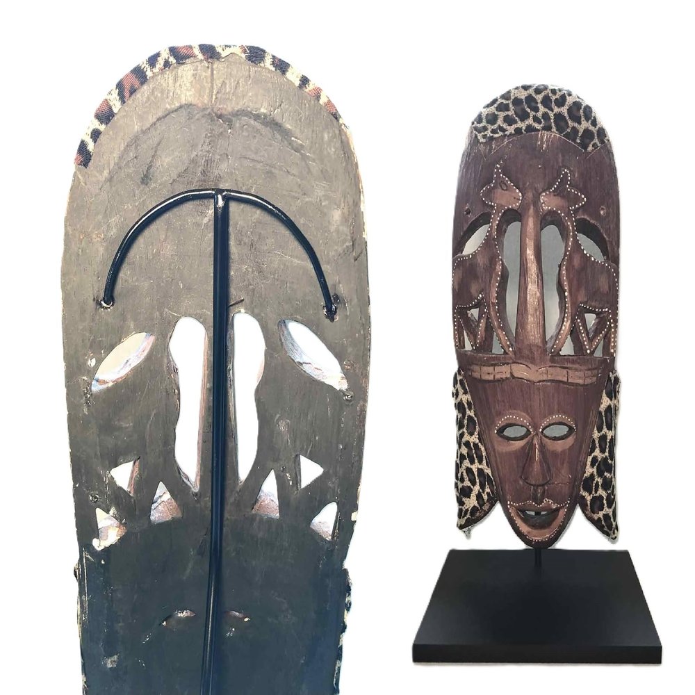 Clearco Decorative Mask Display Stand for African and Tribal Masks, Artifacts, Dolls, Statues, for displays, shows and art exhibits.