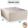 Dream Solutions USA DS USA Beverly Hills Queen Size Firm Foam PillowTop Mattress and Box Spring Set - Quilted Fabric, Spine Support, Longlasting Comfort view 2