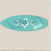 5' wall hanging surf board surfboard decor hawaiian beach surfing beach decor view 1