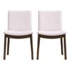 ASHCROFT Valentine Mid-Century Modern Fabric Dining Chair in Beige (Set of 2) view 1