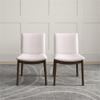 ASHCROFT Valentine Mid-Century Modern Fabric Dining Chair in Beige (Set of 2) view 2