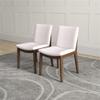 ASHCROFT Valentine Mid-Century Modern Fabric Dining Chair in Beige (Set of 2) view 3