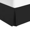 1000 Thread Count Italian Finish Egyptian Cotton 1 PC Bed Skirt 18" inch Drop with Splited Corners. (Queen, Black Solid) view 1