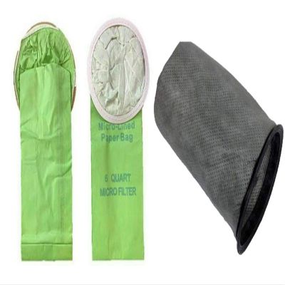 10 Pack Replacment Bags for Proteam 100431 6 QT 6 Quart Backpack Vacuum Cleaners + 1 Cloth Bag. Fits: Super QuarterVac, Quatervac, Tailvac