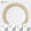PARTY BARGAINS 13-Inch Charger Plates - 8 Pack, Clear Gold Textured Rim, Heavy-Duty Disposable Chargers for Elegant Dining - Ideal for Weddings and Formal Events view 4