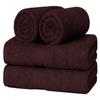Ample Decor Hand Towel 18 X 28 Inch Pack of 4 600 GSM 100% Cotton, Soft Absorbent Thick Durable Premium Quality, for Hotel, Bathroom, Spa, Daily Use, Gym - Machine Washable - Brown view 1