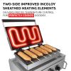 ALDKitchen Corn Dog Waffle Maker for Commercial Use | 6 Hotdog Waffles on a Stick | Stainless Steel | 110V (6 Hot Dogs) view 3