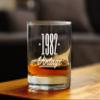 Bevvee Vintage 1982 Whiskey Rocks Glass - 44th Birthday Gifts for Men & Women Turning 44 - Old Fashioned Bday Decor - 10.25 oz view 2