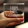Bevvee Vintage 1982 Whiskey Rocks Glass - 44th Birthday Gifts for Men & Women Turning 44 - Old Fashioned Bday Decor - 10.25 oz view 3