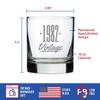 Bevvee Vintage 1982 Whiskey Rocks Glass - 44th Birthday Gifts for Men & Women Turning 44 - Old Fashioned Bday Decor - 10.25 oz view 4