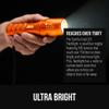 GORILLA GRIP Powerful LED Handheld Tactical Flashlight, Safety Orange view 3