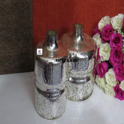 Decorative Bottle Vases Set of 2 Vintage Style Home Decor Props