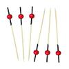2.76 in. KitaBamboo Pick with 1 Red Bead & Black End44; Pack of 2000 view 1