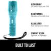 GORILLA GRIP Powerful LED Handheld Tactical Flashlight, 2 Pack Turquoise view 2