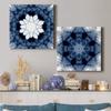 Renditions Gallery Indigo Kaleidoscope I Wall Art, Premium Gallery Wrapped Canvas Decor, Ready to Hang, 16 in H x 16 in W, Made in America Print view 4