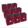 Covermates Keepsakes - Cube Storage Bin - Heavy Duty Material - ID Window - Pull Handles - Indoor Storage, Scarlett Red view 1
