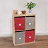 Covermates Keepsakes - Cube Storage Bin - Heavy Duty Material - ID Window - Pull Handles - Indoor Storage, Scarlett Red view 4