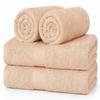 Ample Decor Hand Towel 18 X 28 Inch Pack of 4, 600 GSM, 100% Cotton, Oeko Tex Certified, Beige view 1